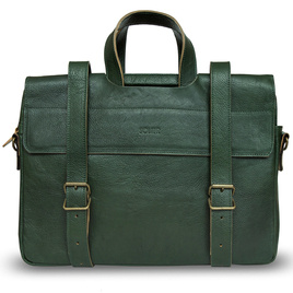 Genuine leather bicycle bag SR03 green