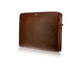 Genuine leather laptop case 13' Solier Vintage Brown