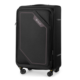 Large soft luggage L 26'' Solier STL2240  black-brown