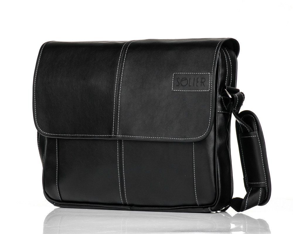 Black men`s shoulder bag S15 - online wholesale platform Merlitz