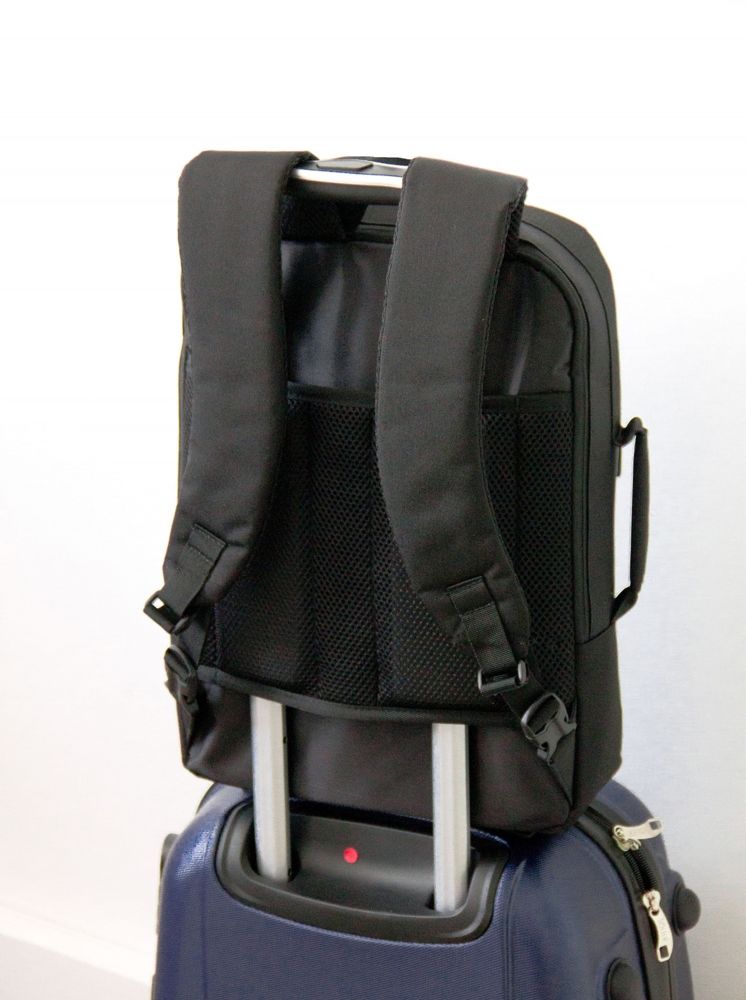 backpack with suitcase strap