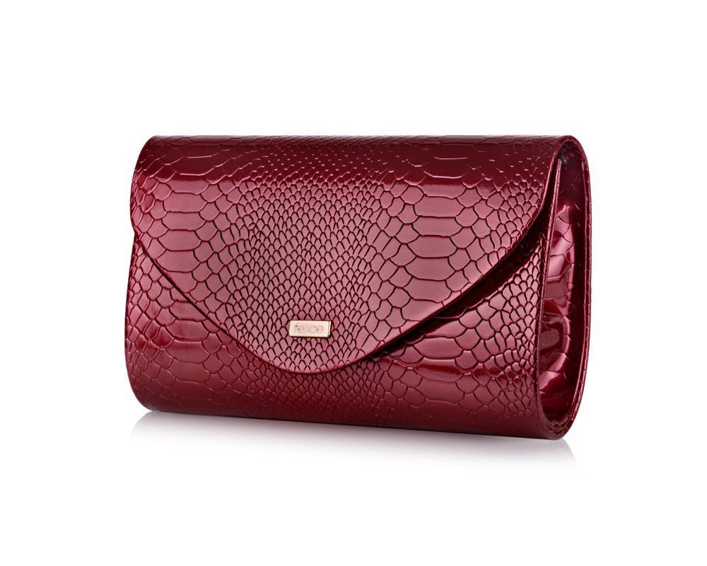 womens red clutch bag