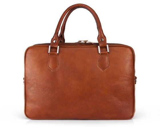 Genuine leather laptop bag Solier SL22 vintage brown