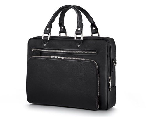 Genuine leather laptop bag Solier SL24 Shannon black