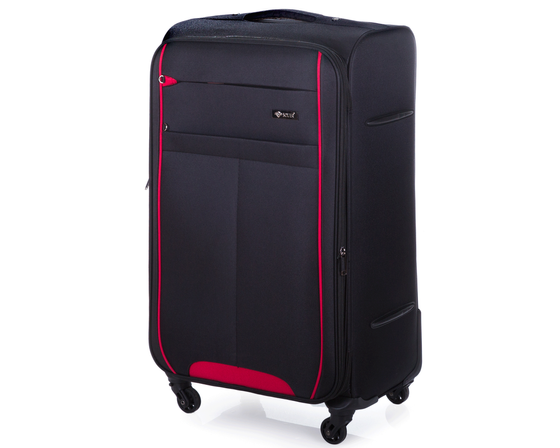 Large soft luggage L Solier STL1311 black-red