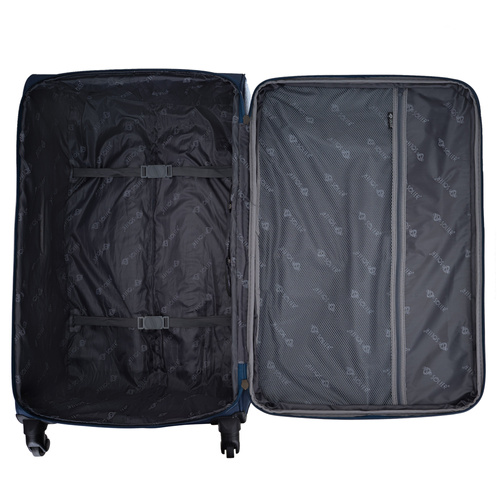 Large soft luggage L Solier STL1651 navy-coffee