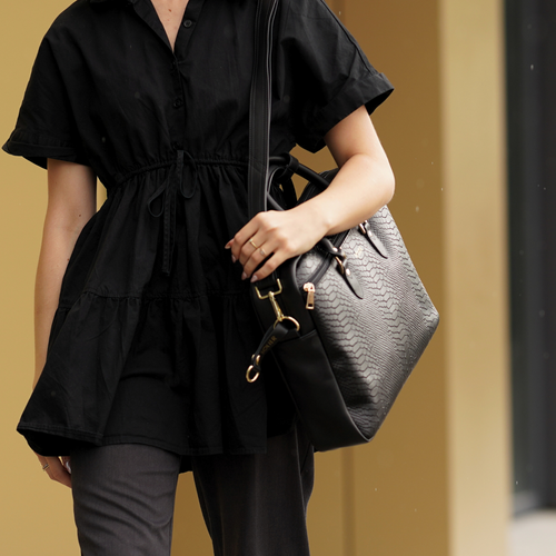 Genuine leather women's laptop bag Marina black