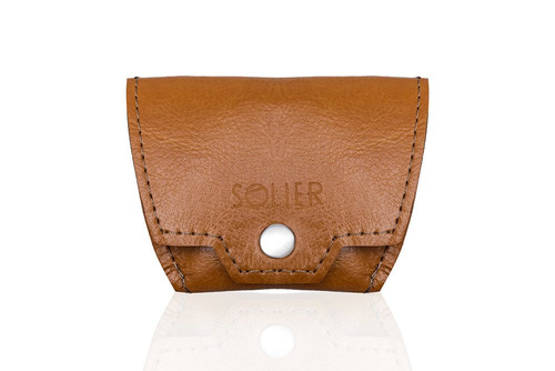 Leather men's coin wallet SOLIER SA10 CAMEL