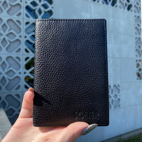 Etui na karty i dokumenty skórzane Solier SW41 BLACK
