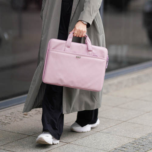 Torba na laptopa 15,6" materiałowa Solier SM01 Venga różowa