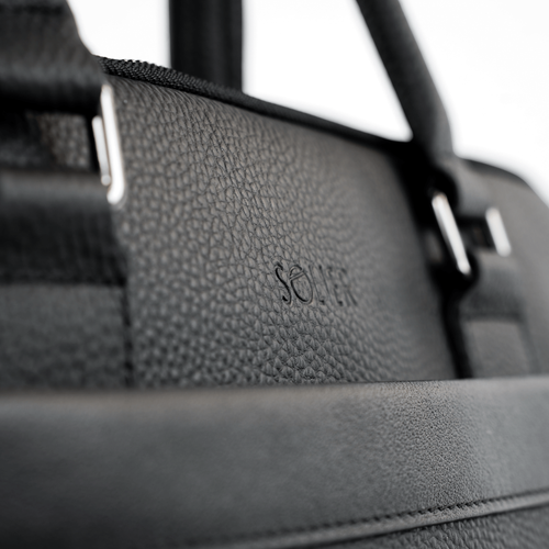 Skórzana torba męska na laptopa 15" i dokumenty Solier SL41 Lorien czarna