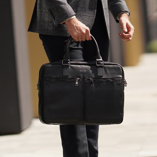 Skórzana męska torba na ramię, laptopa Solier SL01 DUNDEE