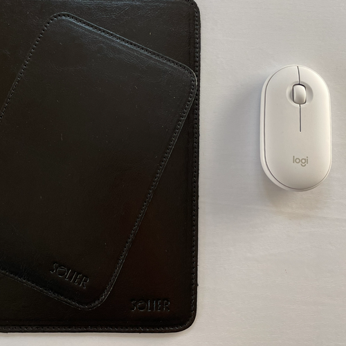 Genuine leather laptop pad Solier SA43 black