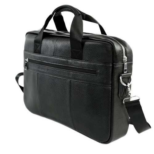 Męska torba skórzana na laptopa Solier SL46 DUNE Czarna