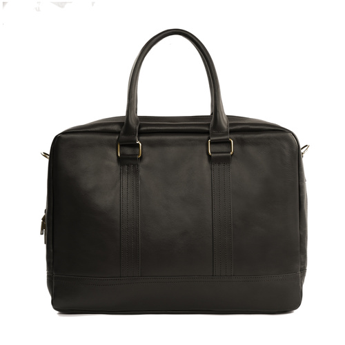 Brown leather shoulder laptop bag SL02 ABERDEEN