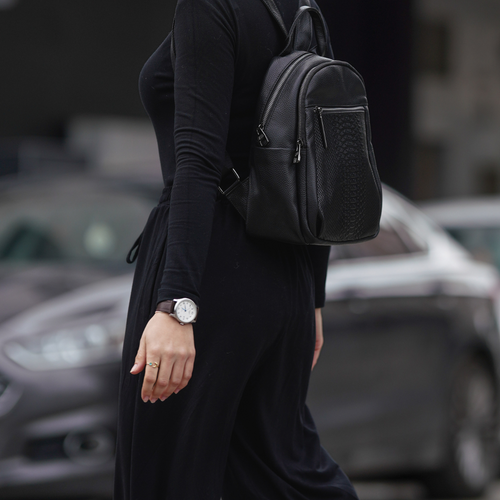 Skórzany plecak damski Solier FV07 Elan czarny