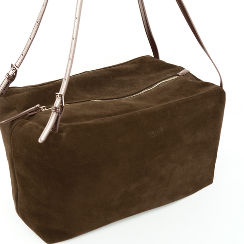 Skórzana damska torba worek na ramię Solier FL42 Lora cappucino