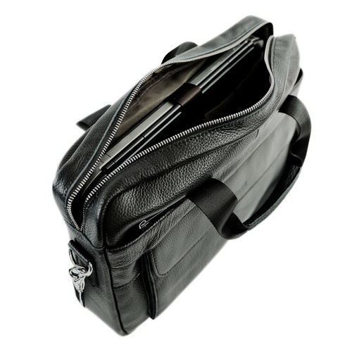 Męska torba skórzana na laptopa Solier SL46 DUNE Czarna