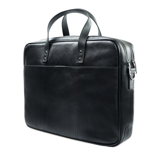 SKÓRZANA TORBA NA LAPTOPA MĘSKA SOLIER SL05 NEWBRIDGE CZARNA