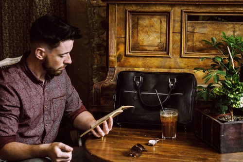 Laptop bag Solier SL23 vintage brown