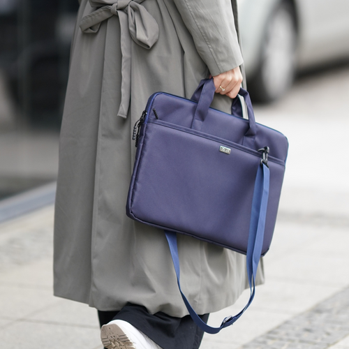 Torba na laptopa 15,6" materiałowa Solier SM01 Venga niebieska