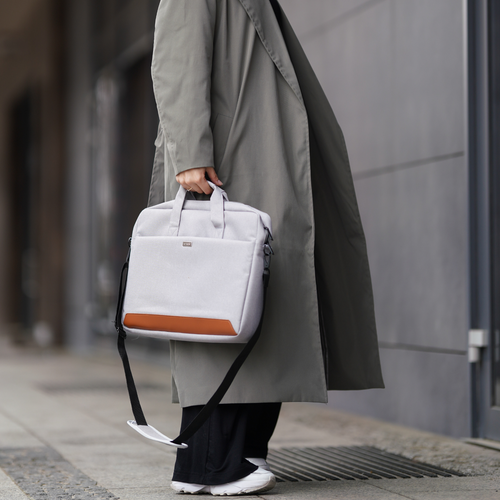 Torba na laptop 15,6" materiałowa Solier SM03 Darwen szara