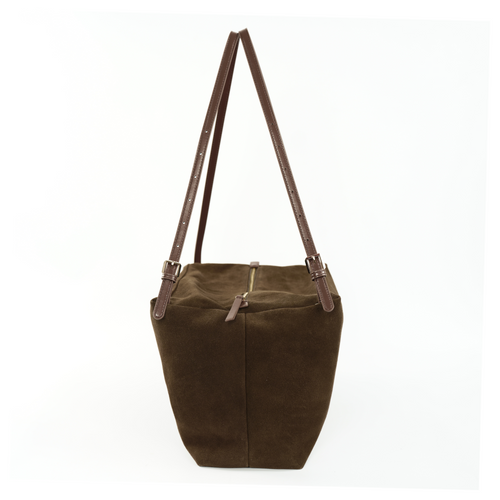 Skórzana damska torba worek na ramię Solier FL42 Lora cappucino