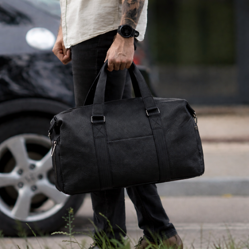 Skórzana torba weekendowa Solier SL40 Kellan czarna