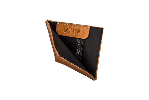 Slim leather men's wallet card holder SOLIER SA13