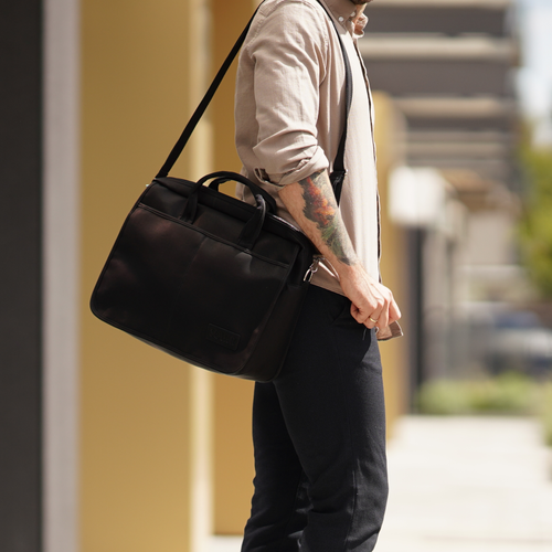 Black shoulder laptop bag S13