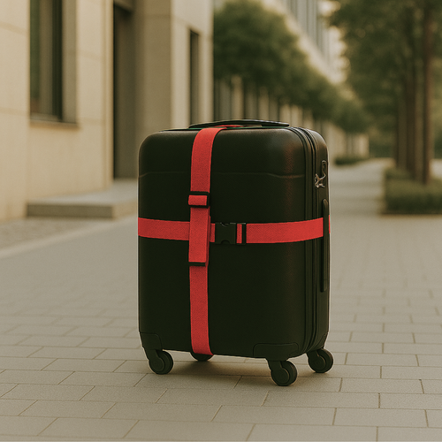 Security luggage strap for suitcase SA56 red