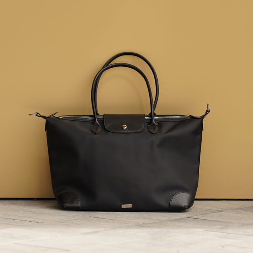 Nylonowa Torba damska shopper Solier FB48 Lestia granatowa