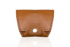 Leather men's coin wallet SOLIER SA10 CAMEL