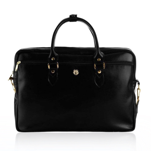 Genuine leather women's laptop bag Marina black