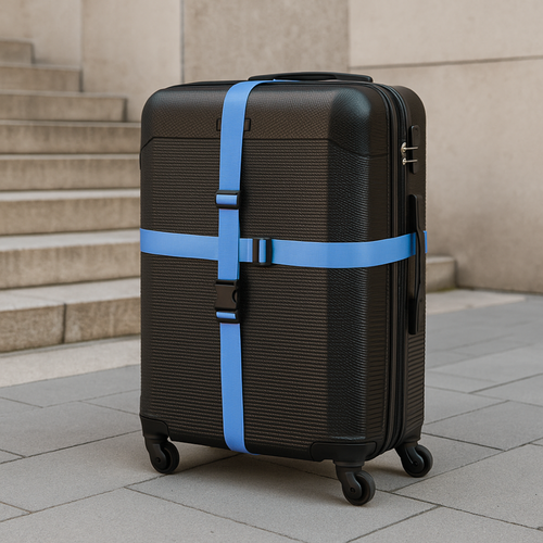 Security luggage straps for suitcase SA56 blue 2pcs.