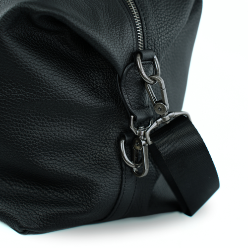 Skórzana torba weekendowa podróżna Solier SL39 Veran czarna