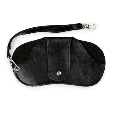 Personalizowane skórzane etui na okulary Solier SA36 - czarne