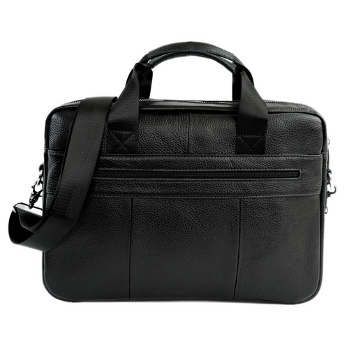 Męska torba skórzana na laptopa Solier SL49 BRANN Czarna