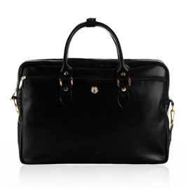 Genuine leather women's laptop bag Marina black