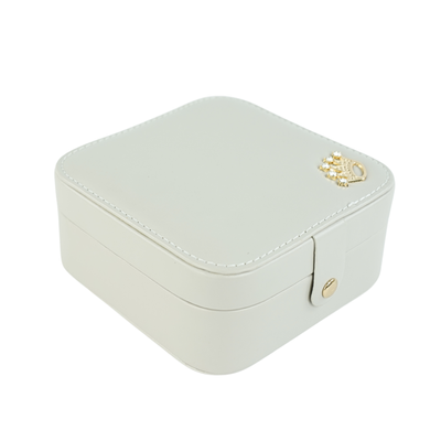 Personalizowana duża szkatułka na biżuterię - szary