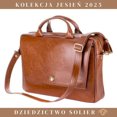 Skórzana torba na laptopa FL14 Rimini brązowy vintage