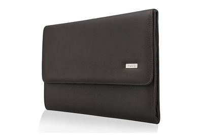 Genuine leather conference folder Solier SA01 OBAN brown