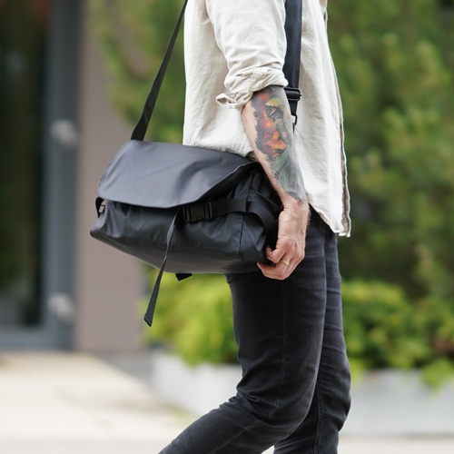 Męska torba listonoszka na ramię Solier S42 VESARI Black