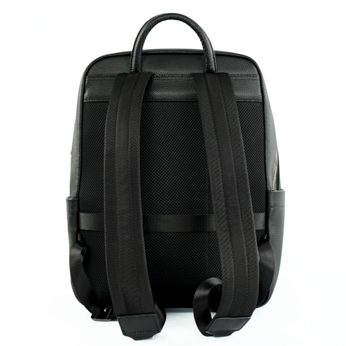 Skórzany elegancki plecak na laptopa 13" FV04 Rimelle czarny