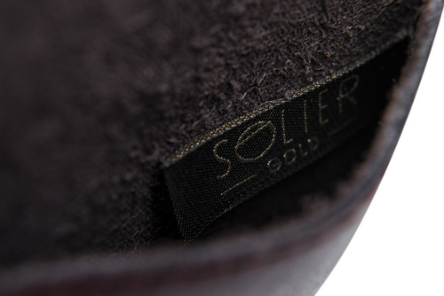 Leather men's coin wallet SOLIER SA10 BROWN/MAROON