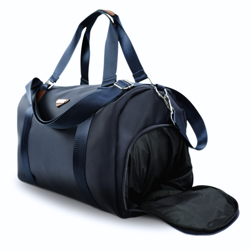 Nylonowa torba podróżna damska weekendowa Solier FB51 Rimma granatowa