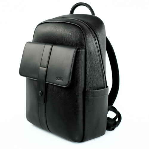 Skórzany elegancki plecak na laptopa 13" FV04 Rimelle czarny