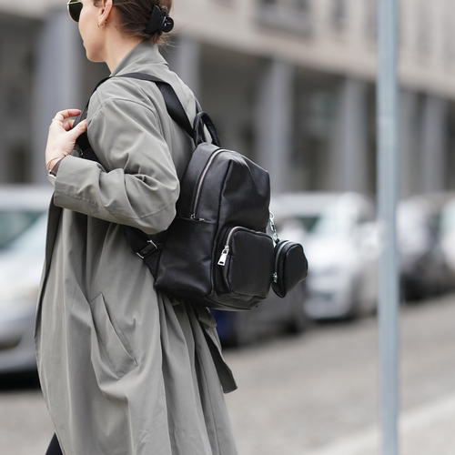 Skórzany plecak damski Solier FV12 Belle czarny