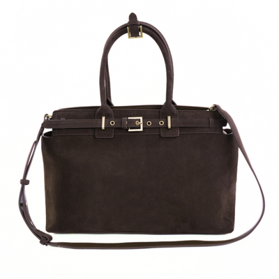 Torba weekendowa podróżna skórzana Solier SL39 Astrin czarna 