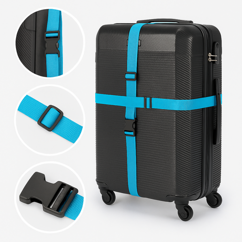Security luggage straps for suitcase SA56 blue 2pcs.